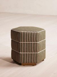 Lyla Footstool, Wimpole Stripe, US - Soho Home