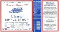 Sonoma Syrup Co. | Simple Syrup | Classic  |  No. 0 | Ingredients: Liquid cane sugar, filtered water, vitamin C (ascorbic acid), vanilla extract | Made from pure cane sugar, water and a hint of vanilla that will blend easily into your favorite drink or recipe | Company from Sonoma, CA, makes a variety of flavors of botanically Infused Simple Syrup | #whatsugarblog #sonomasyrupco #simplesyrup