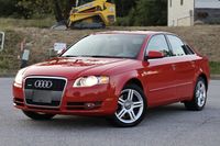 This 2006 Audi A4 was first registered in New Jersey and remained in the state with the original owner until it was recently acquired by the selling dealer. Now with 60k miles, it is powered by a turbocharged 2.0-liter inline-four linked with a six-speed Tiptronic automatic transaxle, a Torsen torque-sensing center differential, and a Quattro all-wheel-drive system. It is finished in Brilliant Red over beige leather upholstery, and equipment includes a sunroof, fog lights, 17″ double five-spo...