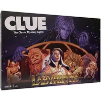 Relive the wonder of Jim Hensons classic 80s fantasy film in this mesmerizing version of the classic mystery game! In CLUE: Labyrinth, Sarahs baby brother Toby has been taken by Jareth, the Goblin King, and its up to her and the curious creatures she meets inside the maze to rescue him! Take on the roles of Sarah, Hoggle, Sir Didymus, Ludo, The Wise Man, and the Worm to navigate locations of the Labyrinth to determine WHO Jareth is secretly controlling, WHAT cursed object he has used against Sar