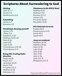 Scriptures About Surrendering to God - Happy, Healthy & Prosperous