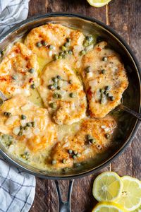 Lemon Chicken Piccata {Paleo, Whole30, Keto} %