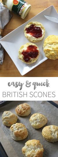 Easy British Afternoon-Tea Scones - perfect for entertaining guests and super fast and easy to make! You can make them in advance and freeze them.