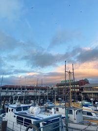 San Framciscos Fishermans Wharf sunset marina