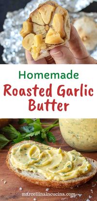 Enjoy the magical transformation of garlic with our exceptional Roasted Garlic Compound Butter recipe. Unlike ordinary recipes, our meticulously crafted blend tantalizes your palate with a harmonious balance of rich, nutty roasted garlic and velvety, creamy butter. #RoastedGarlicButter #FlavorfulDelights #CookingFromScratch #HomemadeGoodness #GourmetButter #GarlicLovers #KitchenCreations #ButterEnhancement #FoodieFaves #SavorySpreads #HomeCooking