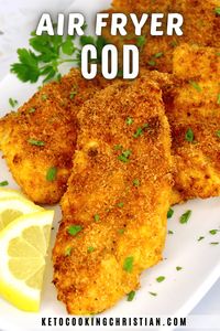 Air Fryer Cod Learn how to make the crispiest and tastiest Air Fryer Cod in under 25 minutes, from prep to plate. Tender and delicate cod filets are a quick and easy fish dinner that will even have kids begging for seconds! #ketoairfryer #ketofish #lowcarbairfryer