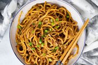 Easy, sweet, salty, and super garlicky, these Vegan Garlic Noodles might just become your new favorite go-to meal. With just 5 ingredients!