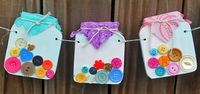 punk projects: DIY Button Mason Jar Banner