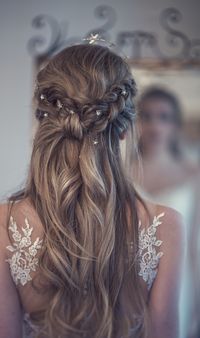 Twisted Half Up Half Down Wedding Hairstyle by Melissa Clare