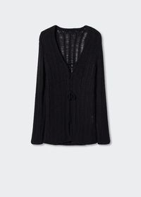 Cardigan maille nœud - Femme | Mango France