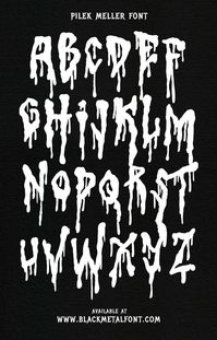 Halloween lettering in the Pilek Meller font#metalfonts #alphabetdesign #typographyinspiration #metallicletters #fontlover