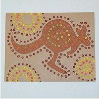 Image of Australian Kangaroo Dot Painting