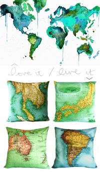 Maps on cushions