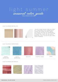 Guide to the Light Summer Seasonal Color Palette | The Aligned Lover