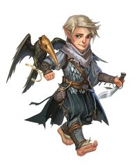 Female Halfling Soul Warden Spiritualist - Pathfinder PFRPG DND D&D 3.5 5E 5th ed d20 fantasy