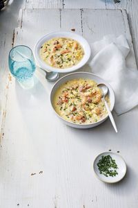 This light and flavorful chowder is perfect for late spring dinners.