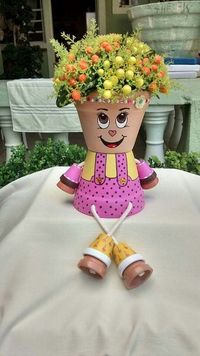 How to make Clay Pot Flower People