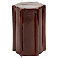 Side Table Newton Red Brown with all structure in stoneware in glazed finish.