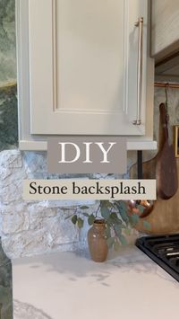 Stone backsplash tutorial part 2! . . Link to the LiteStone veneer in my profile! We bought the mortar and thin-set at Lowes as well! The… | Instagram