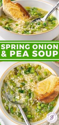 Spring Onion and Pea Soup - Belly Full