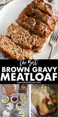 This perfectly seasoned meatloaf with brown gravy is baked with a crispy outer layer then drizzled with savory brown gravy just before serving.