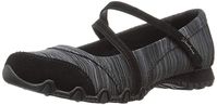 Amazon.com | Skechers Women's Bikers-Ripples Mary Jane Flat, Black Knit, 7 M US | Flats