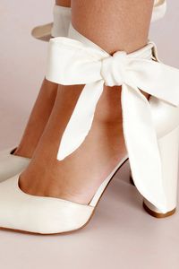 Charlotte Mills - Silk Fabric Straps - Ivory | The White Collection