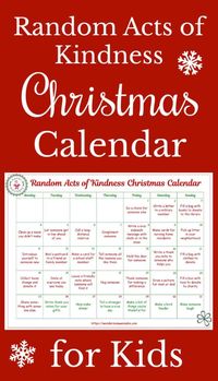 This random acts of kindness Christmas calendar is designed just for kids! What a great way to show kids that you're never too young to make a positive impact. #printables #RAKprintables #Christmasprintables #Kidsprintables #Randomactsofkindness