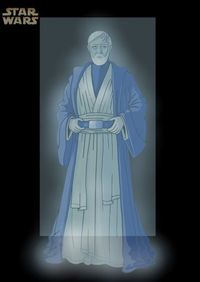 Alec Guinness [as Obi Wan Kenobi - as a ghost] (Drawing by NightWing1975 @deviantART) #StarWars