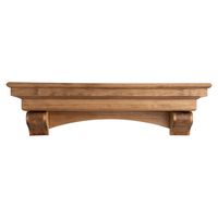 Bring rich and timeless character into your space with Dogberry collections French Corbel Mantel! This traditional fireplace mantel shows off the natural wood grain of our high-quality poplar in a way that inexpensive, fake, veneered mantels never could. Our hand crafted, solid-wood, and easy-to-install floating mantel shelf utilizes industry-leading production processes to give you a conversation piece floating mantel, that will last the test of time. HAND BUILT MANTELS - Our crafted mantels ar