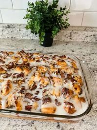 Easy French Toast Casserole with Cinnamon Rolls