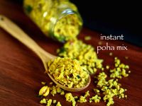 instant poha recipe, instant poha mix, ready to eat poha mix with step by step photo/video. add hot water