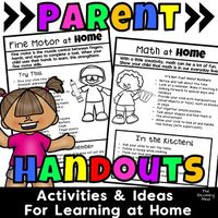 Parent Handouts for PreK, Preschool by The Blooming Mind | Teachers Pay Teachers