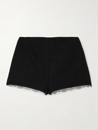 Valentino Garavani's shorts play into the no-pants trend. They're cut from sheer lace with a solid lining. Dress yours up with heels and oversized tailoring.