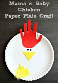 This chicken paper plate craft is fun and easy for kids. It's a great activity for preschoolers and toddlers to practice tracing, cutting, and gluing.