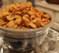 Chex party mix. You will NEVER be the same. This is literally the best stuff ever. So simple but so addicting!