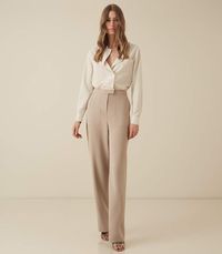 Reiss KORA UTILITY DETAILED WIDE LEG JUMPSUIT Neutral