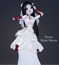 dti dress to impress ghost, horror, Halloween outfit  #dti #dresstoimpress