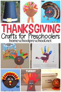 The best preschool Thanksgiving crafts! We've found some great activities that your preschooler can do to get into the Thanksgiving mood! #homeschoolprek #preschool #kidscrafts #thanksgivingcrafts #turkeycrafts via @homeschlprek