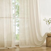 PRICES MAY VARY. WELL MADE: 2 linen drapes in 1 package. Each panel is W52" x L90", and W104" x L90" in total. 3-Way Hanging Options: rod pocket, back tab, and curtains also can be hung with clip rings(clip rings are not included). With 3-inch inner diameter fit most standard curtain rod. FLAX LINEN CURTAINS: The use of high-quality polyester and linen blend fabric, compared to other ordinary sheer curtains is more durable, thick, drape better, and not easy to wrinkle, lightweight and soft. High