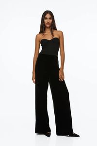 Pantalon en velours - Noir - FEMME | H&M FR 2