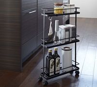 Narrow Rolling Kitchen Cart, Black | Pottery Barn