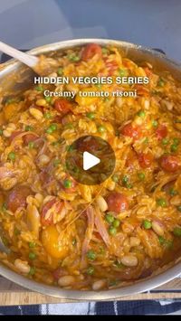 Christian Petracca on Instagram: "HIDDEN VEGGIE SERIES 🥦
Day2/7 - Creamy Tomato Risoni with Salmon
Ingredients:
* 1 tbsp olive oil
* 2 salmon fillets or protein of choice
* 1 tsp salt, 1 tsp pepper
* 1/2 red onion, sliced
* 1 punnet of cherry tomatoes
* 2 cups risoni
* 2 cups chicken stock
* 1 cup light coconut milk
* 1 x 400g crushed tomatoes
* 1 x 400g cannelini beans
* 1/2 cup peas
* Juice of half a lemon
Instructions:
1. Heat olive oil in a large pan over medium heat. Season salmon fillets with salt and pepper then cook in pan. When ready, remove and set aside.
2. In the same pan, add onion and cherry tomatoes. Sauté until the tomatoes start to burst and release their juices, approx 5 minutes.
3. Add risoni to the pan and stir to coat in the tomato mixture.
4. Pour in chicken stock, l