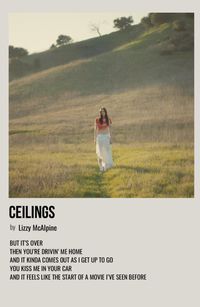 minimal polaroid song poster for ceilings by lizzy mcalpine