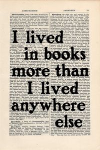 I lived in books more than I lived anywhere else -- Neil Gaiman, The Ocean at the End of the Lane SIZE: Dimensions of the encyclopedia page: 17.5 cm x 26.4 cm (6 7/8'' x 10 3/8'' approx.) Frame and matting/mount board not included! PAGE: Printed on a beautifully yellowed vintage page from the 'Chambers's Encyclopedia, Volume I' originally published in 1925. The actual print you will receive will be on a different page than the one shown in the listing. No two prints will ever be the same, each i