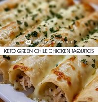 Keto Green Chile Chicken Taquitos Recipe