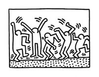 Coloring page keith haring for kids