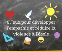 Je vous propose de découvrir quelques jeux qui permettent de développer l'empathie et de réduire la violence à l'école. Ils peuvent aussi se pratiquer à la maison.   Le jeu du bienveilleur invisible En début de semaine, chaque élève se voit attribuer le nom d'un de ses camarades de classe…