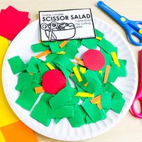 Scissor Salad Cutting Practice Activity