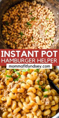 Instant Pot Hamburger Helper is an easy weeknight meal your family will love!  Simple ingredients make this healthy hamburger helper a winner!  Tastes even better than boxed, this cheeseburger macaroni beef pasta is easy to make with ground beef or ground turkey.  Check out the video to learn how to make the best homemade hamburger helper!